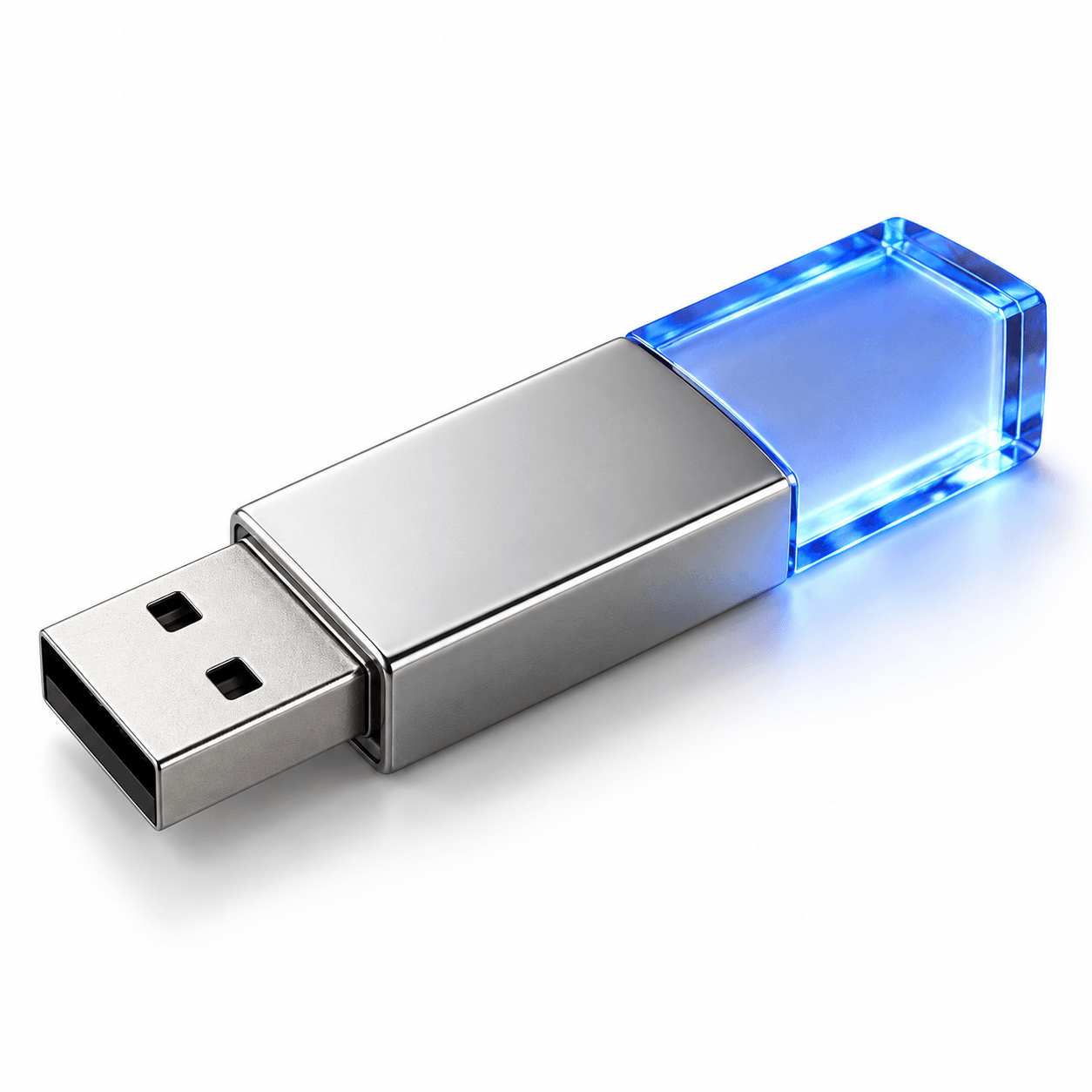 USD009 LED Light-Up Crystal USB Flash Drive