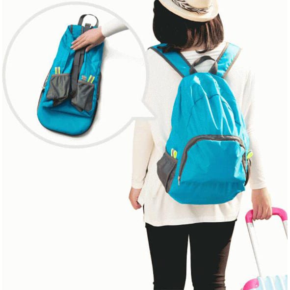 BAG017 foldable backpack with handle