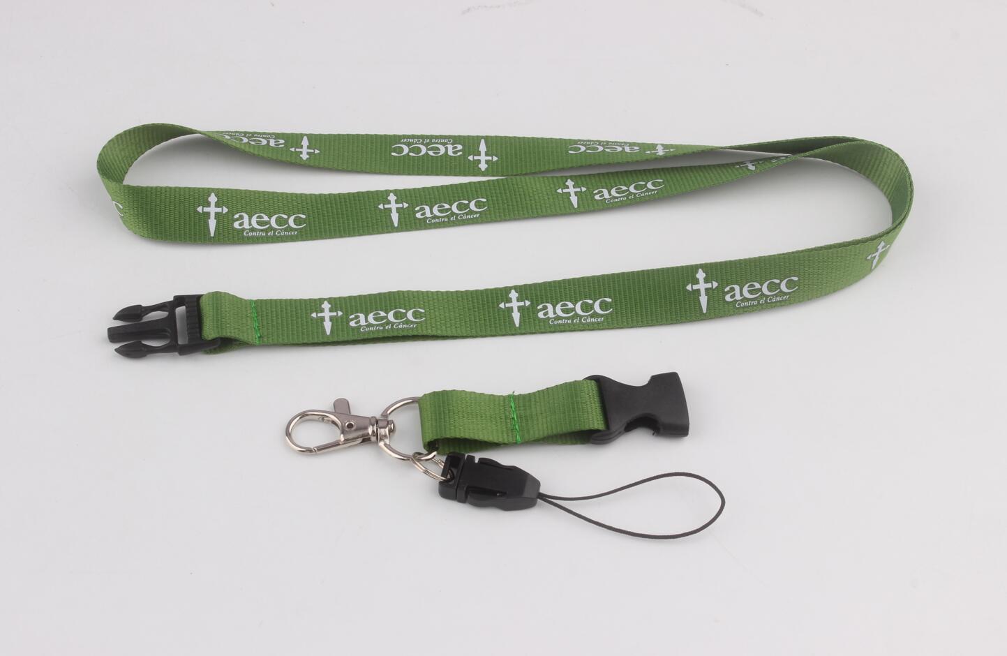 LAN005 Lanyard with buckle and hook （parallel strip）