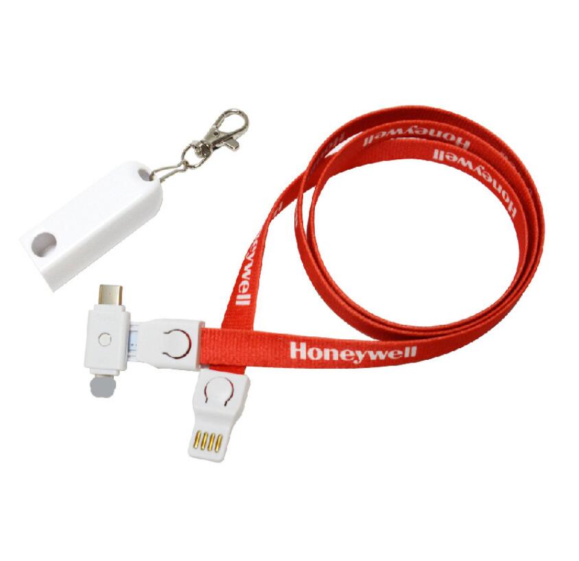 LAN007 3in1 charging cable lanyard