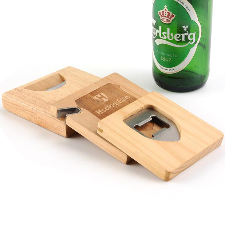 HH0059 Square Wooden Bottle Opener