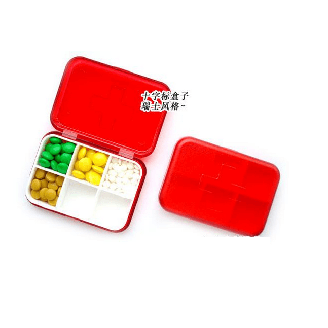 HH0011 Portable Six-Compartment Pill Box