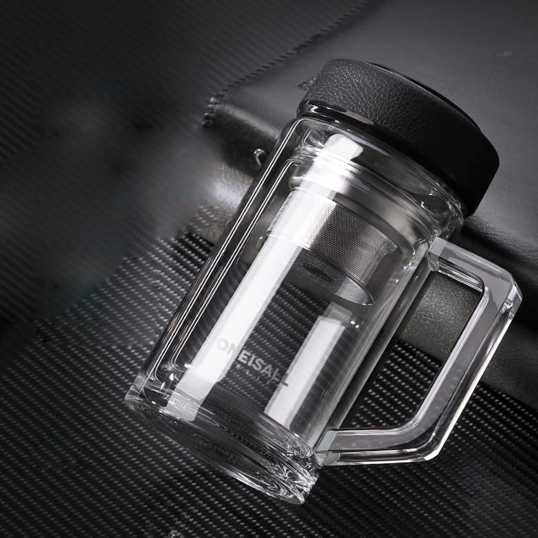 CM009 glass tea infuser mug