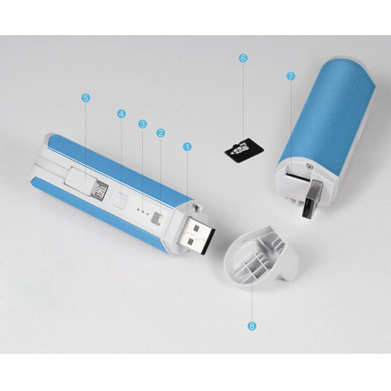 PB0028 Card reader Power Bank w built in cable