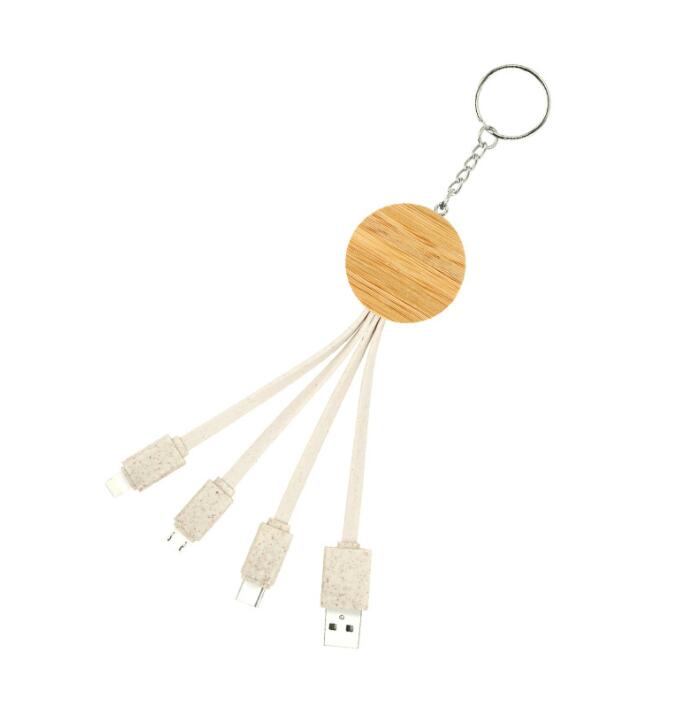 CH009 4in1 wooden charging cable